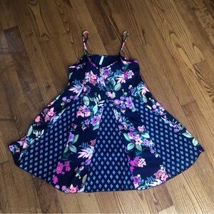 DRESS SPAGHETTI STRAP SUMMER FLORAL DRESS
